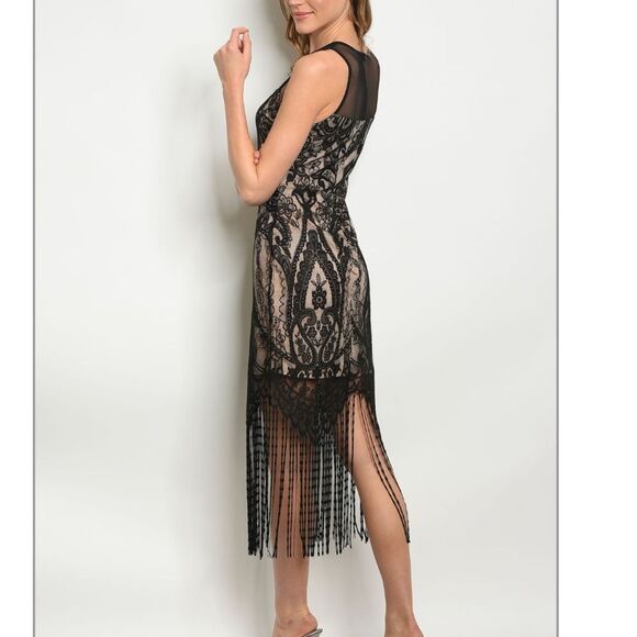 🖤All Over Lace Black Dress - Picture 2 of 3